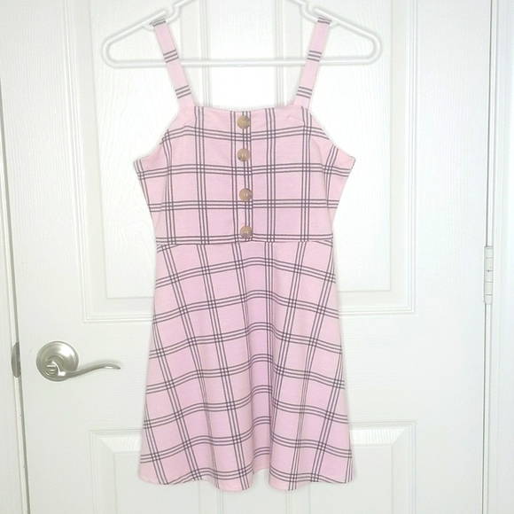 Forever 21 Other - Forever 21 Girls Pink Plaid Skater Dress
